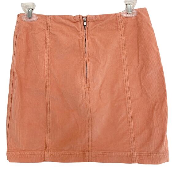 Free People Orange Corduroy Mini Skirt - Picture 2 of 4